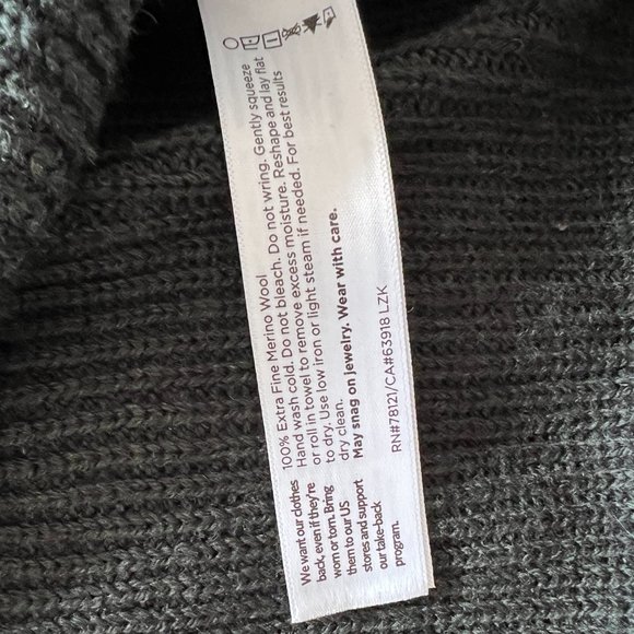 Eileen Fisher | Superfine Merino Wool Turtleneck Raglan Sweater | Ivy | Petite M - Picture 9 of 10